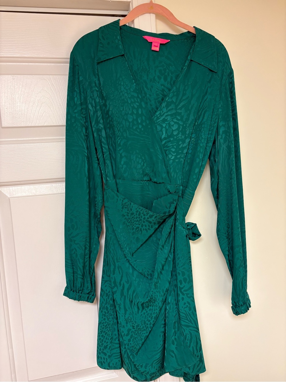 Lilly Pulitzer Teal Green Long-Sleeve Wrap Dress